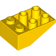 Lego kostka (kostička) 2x3 sklon (šikmá) 25° invertovaná, žlutá (374724)